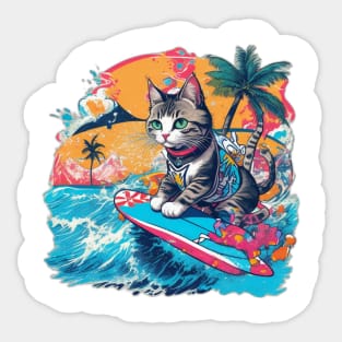 Cat Hawaiian Sticker